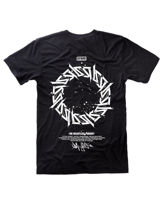 'Relentless pursuit' graphic tee