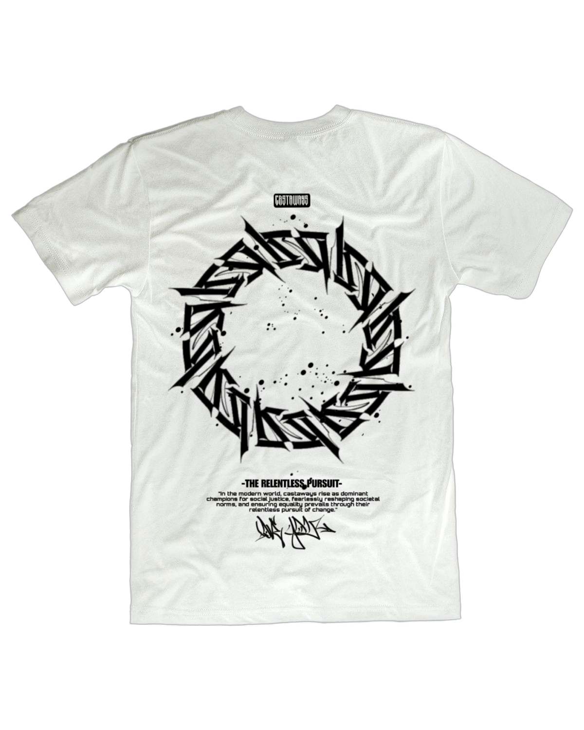 'Relentless pursuit' graphic tee